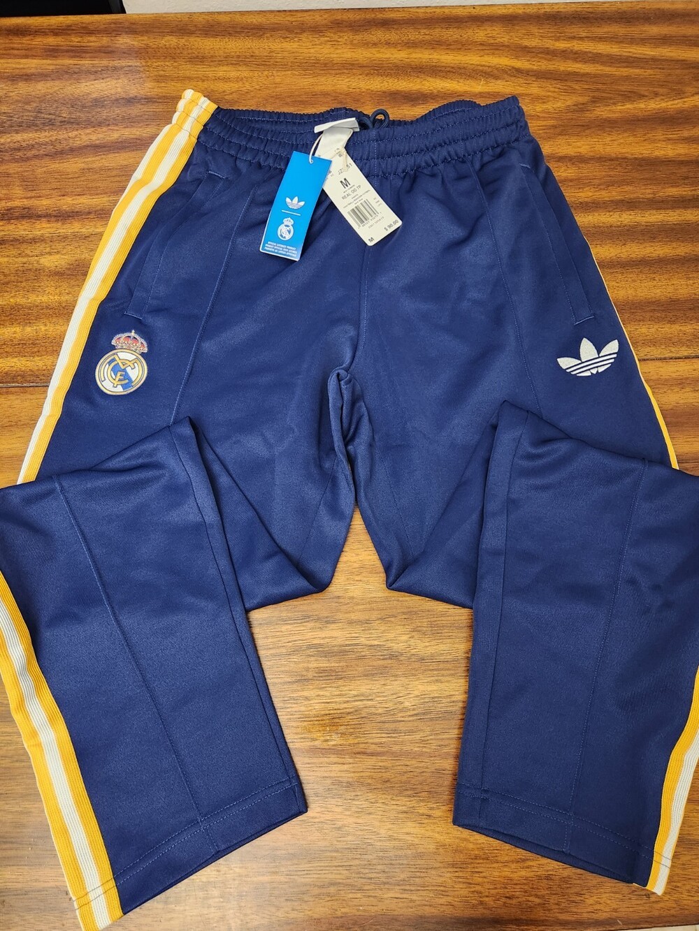 Adidas Real Madrid Track Pants Medium Navy Blue Polyester